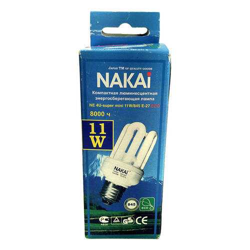 Лампа NE 4U super mini 11W/845 E-27 ECO 72706пц NAKAI в Уютерра