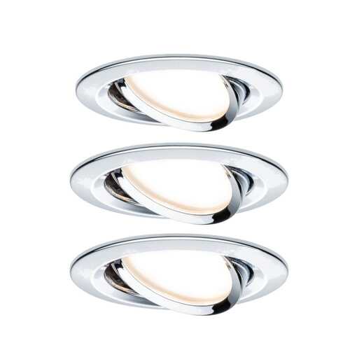 Светильник встраиваемый, комплект Nova Coin LED 3x6,5W, хром 93452 в Уютерра